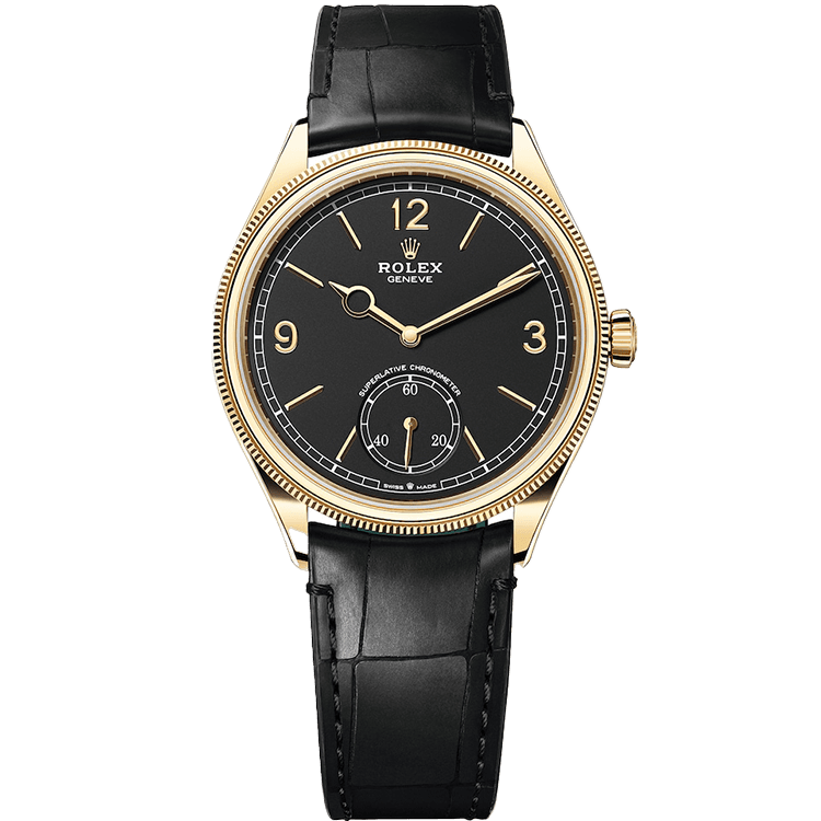 Rolex 1908 Black Leather 39mm