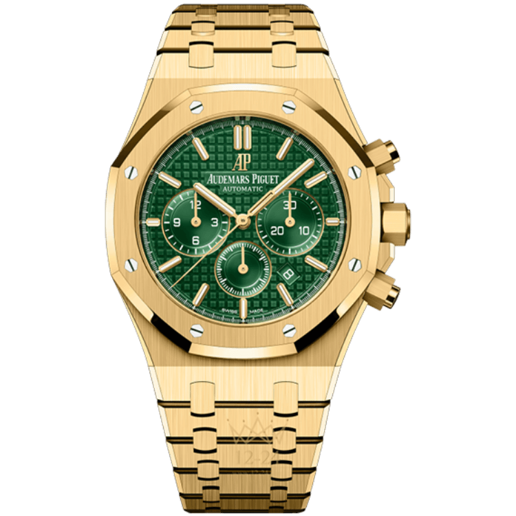 Audemars Piguet Royal Oak Chronograph Green Yellow Gold 41mm