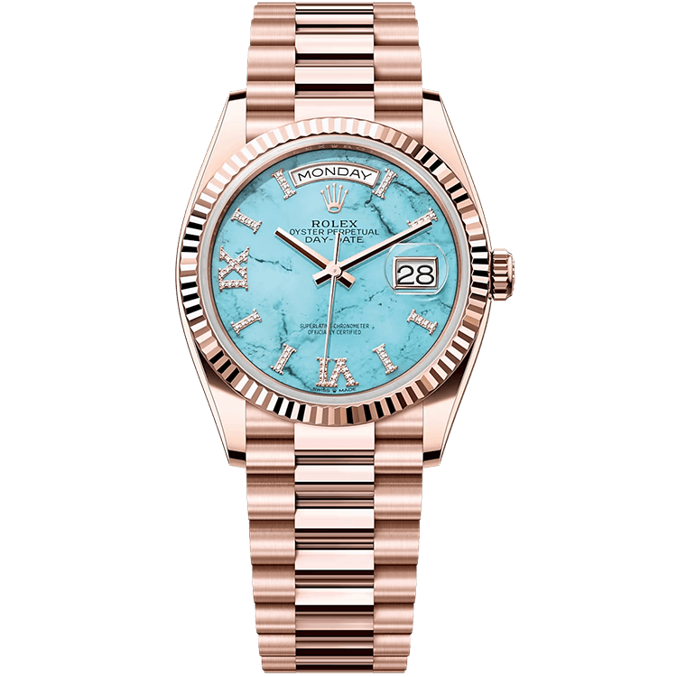 Rolex Day-Date Blue Rose Gold 36mm