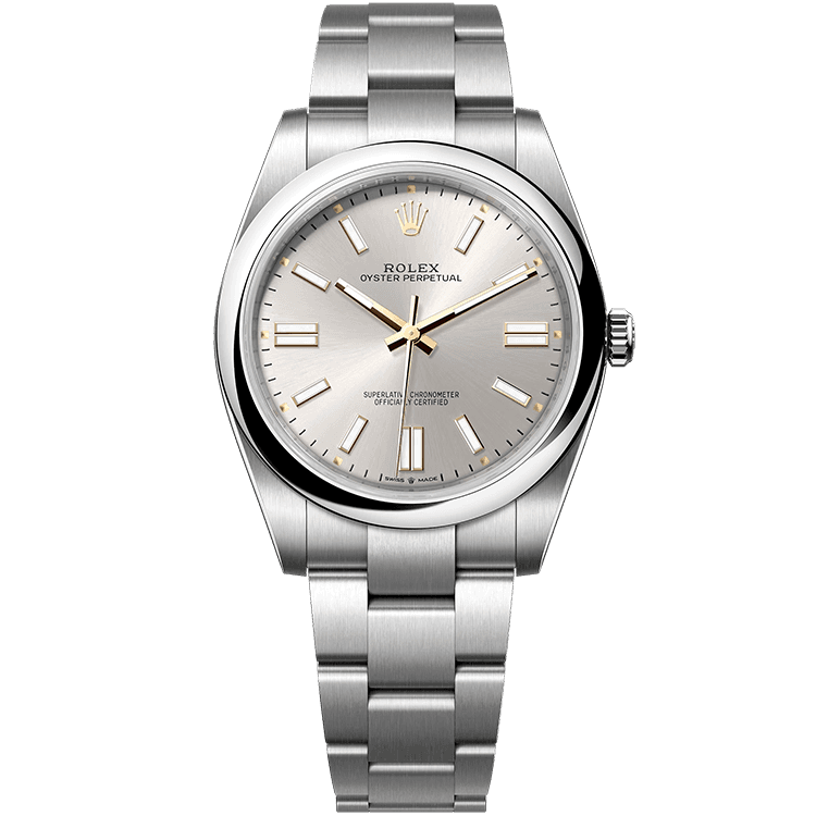 Rolex Oyster Perpetual Silver Steel 41mm