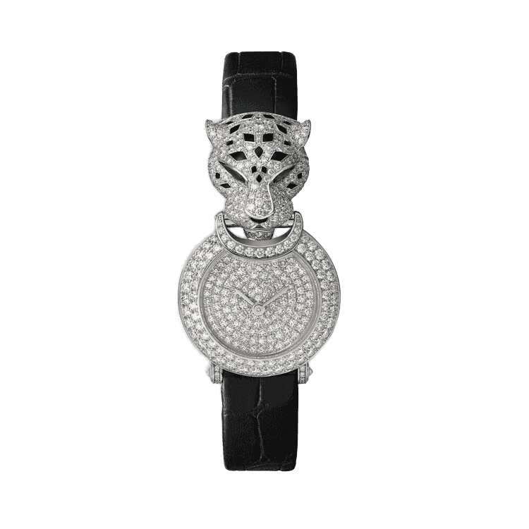 Cartier La Panthère Diamond Pave Leather 23.6mm