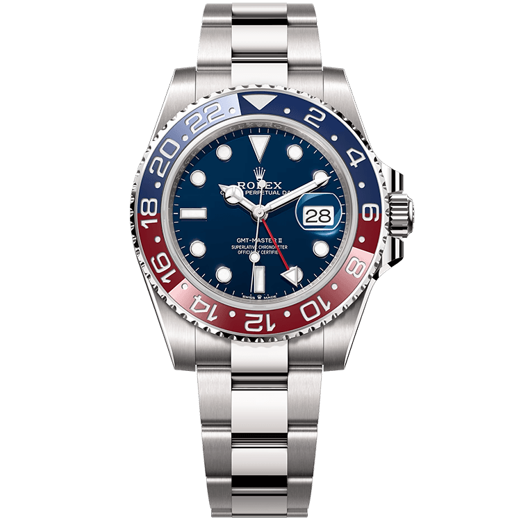 "Pepsi" Rolex GMT-Master II Blue White Gold 40mm
