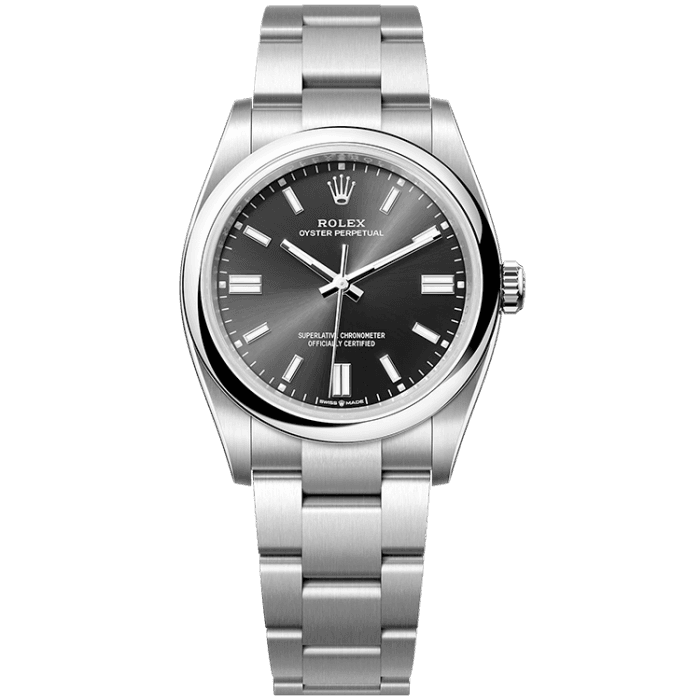 Rolex Oyster Perpetual Silver Steel 36mm