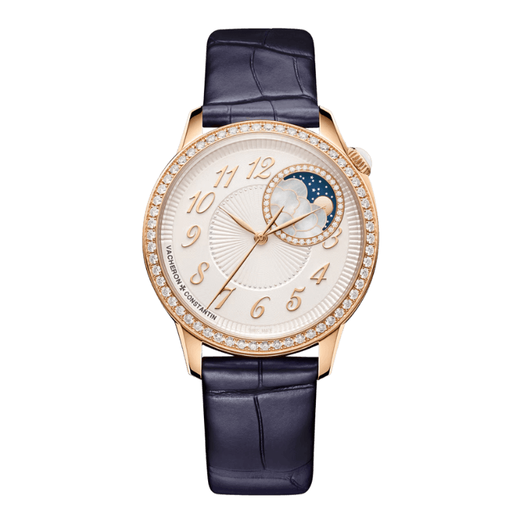 Vacheron Constantin Égérie Moon Phase White Alligator Leather 37mm