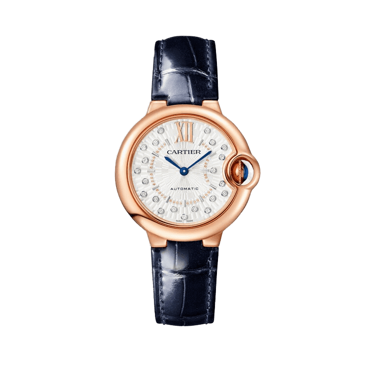 Cartier Ballon Bleu Small White Leather 33mm