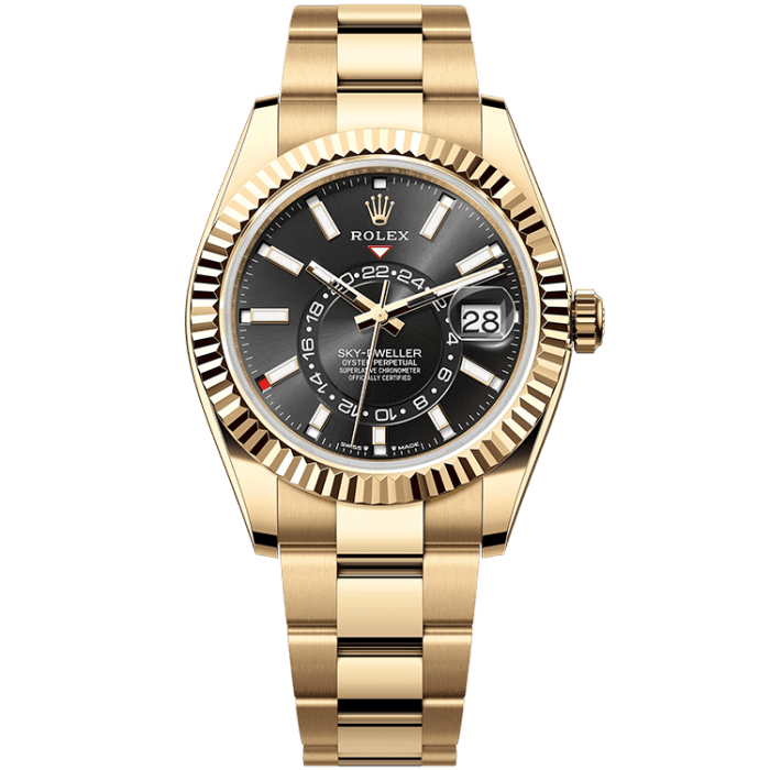 Rolex Sky-Dweller Black Yellow Gold 42mm
