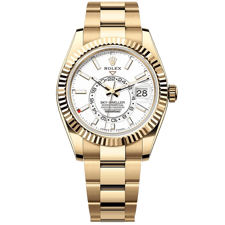 Rolex Sky-Dweller White Yellow Gold 42mm