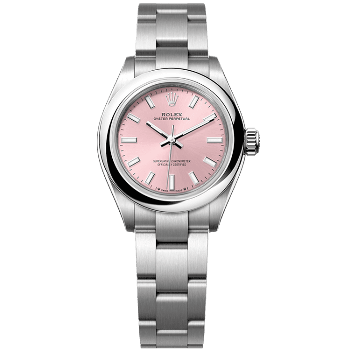 Rolex Oyster Perpetual Pink Steel 28mm