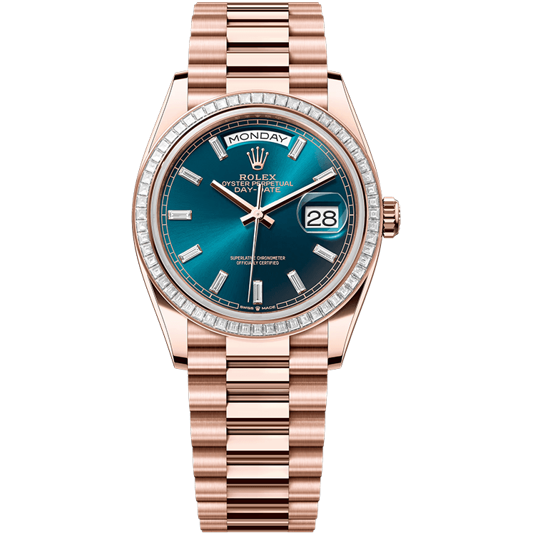 Rolex Day-Date Blue Rose Gold 36mm