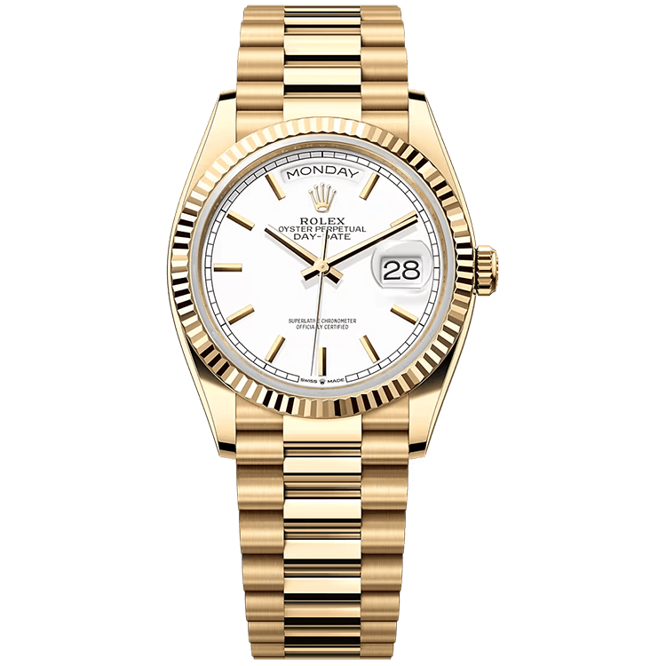 Rolex Day-Date White Yellow Gold 36mm
