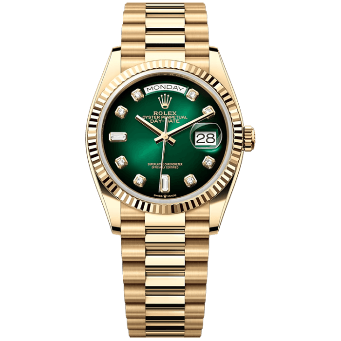 Rolex Day-Date Green Yellow Gold 36mm