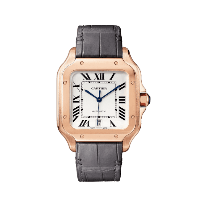 Cartier Santos De Cartier White Leather 39.8mm