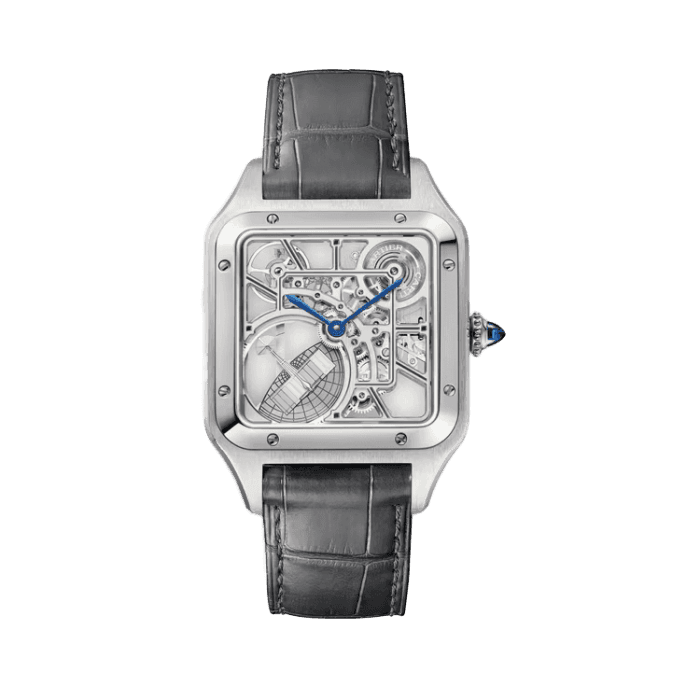 Cartier Santos Skeleton Skeleton Leather 31mm