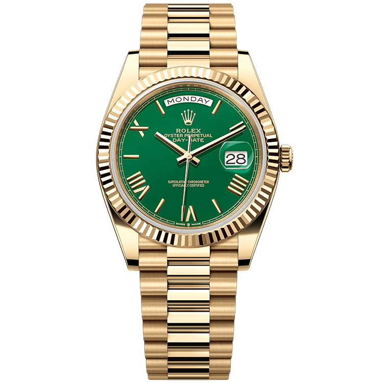 Rolex Day-Date Green Yellow Gold 40mm