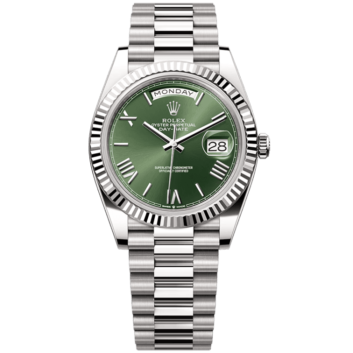 Rolex Day-Date Green White Gold 40mm