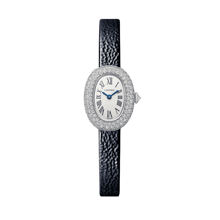 Cartier Baignoire Silver Leather 18.7mm