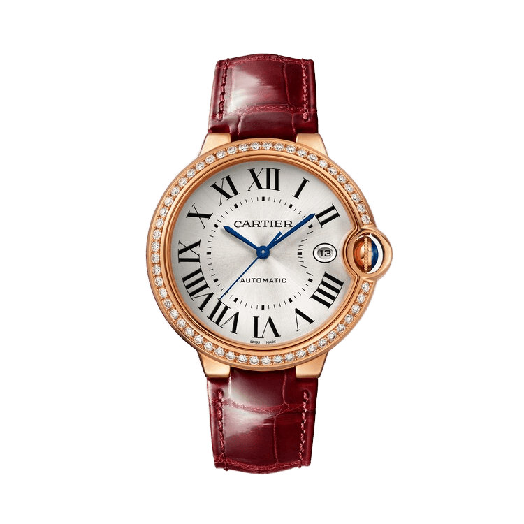 Cartier Ballon Bleu Large Silver Leather 40mm