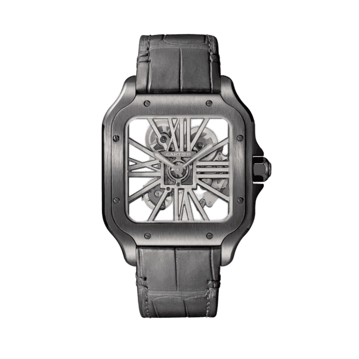 Cartier Santos Skeleton Skeleton Leather 39.7mm
