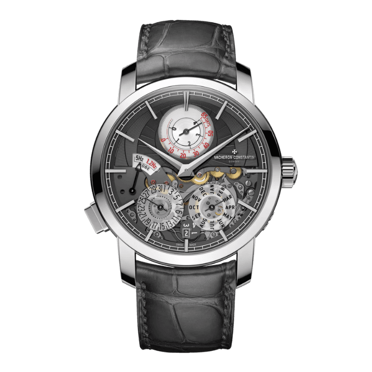 Vacheron Constantin Traditionnelle Perpetual Calendar Grey Alligator Leather 42mm