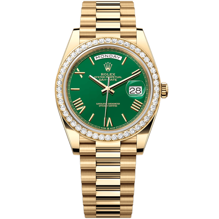 Rolex Day-Date Green Yellow Gold 40mm