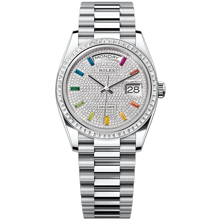 Rolex Day-Date Diamond Pave Platinum 36mm