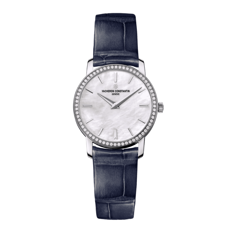 Vacheron Constantin Traditionnelle Quartz Mother of Pearl Alligator Leather 30mm