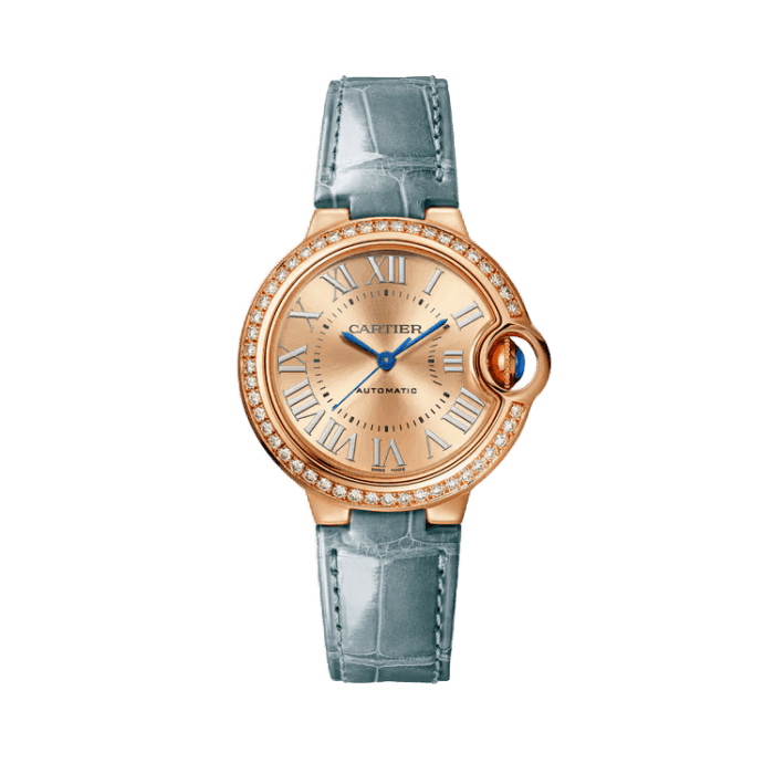 Cartier Ballon Bleu Small Rose Gold Leather 33mm