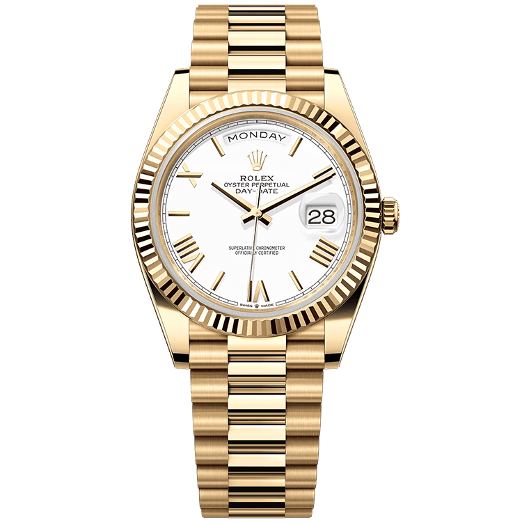 Rolex Day-Date White Yellow Gold 40mm