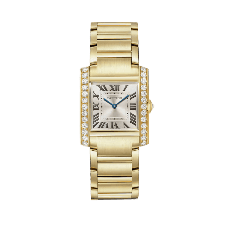Cartier Tank Française Silver Yellow Gold 27mm