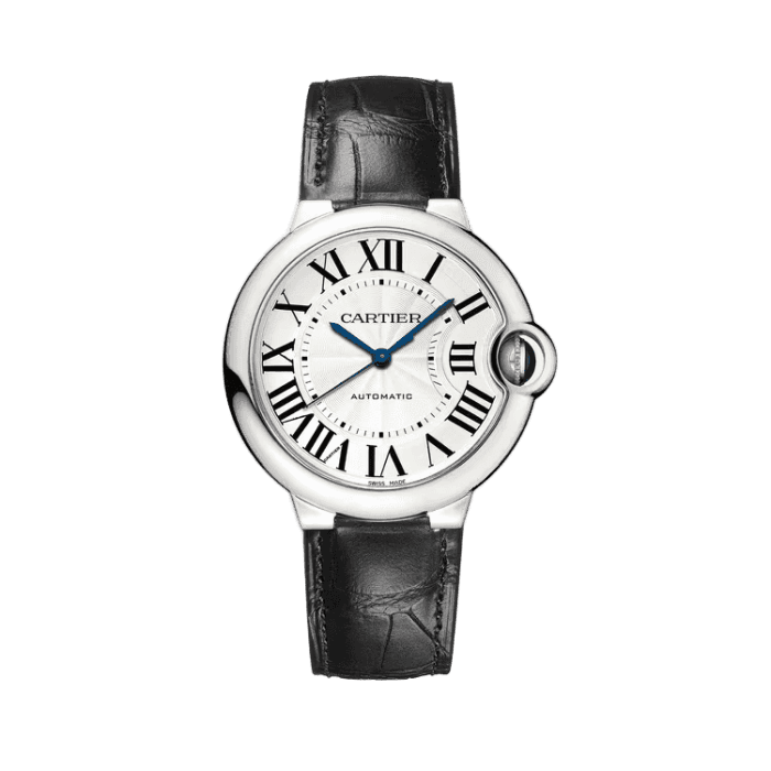 Cartier Ballon Bleu Medium Silver Leather 36mm