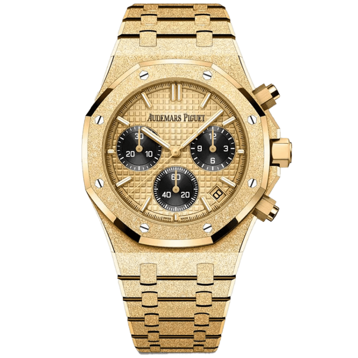 Audemars Piguet Royal Oak Frosted Chronograph Champagne Yellow Gold 41mm