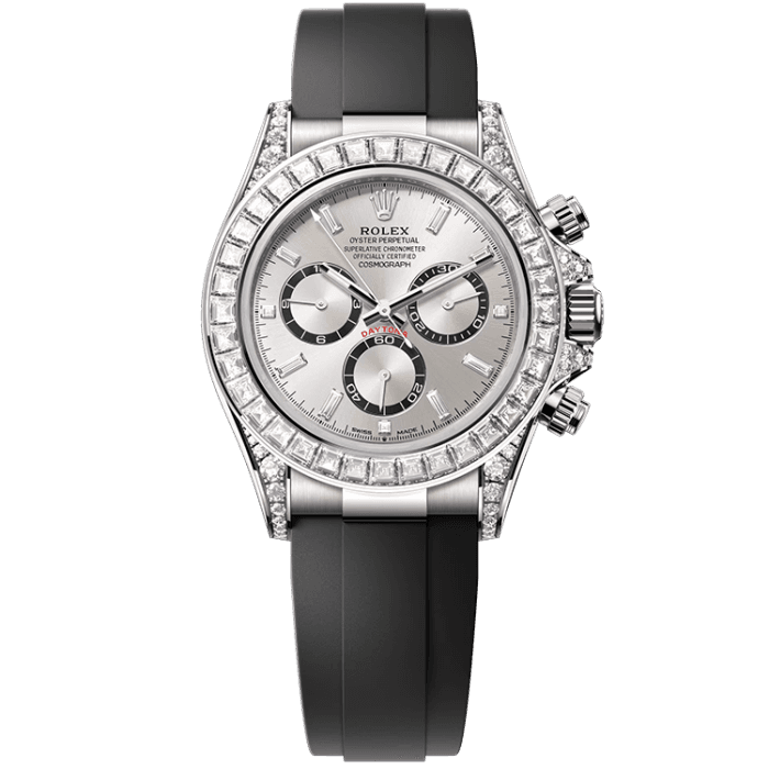 Rolex Daytona Silver Rubber 40mm