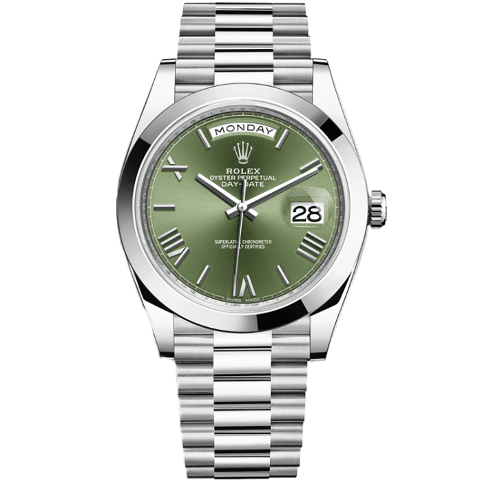 Rolex Day-Date Green Platinum 40mm