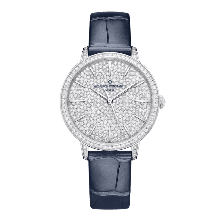 Vacheron Constantin Patrimony Diamond Pave Alligator Leather 37mm