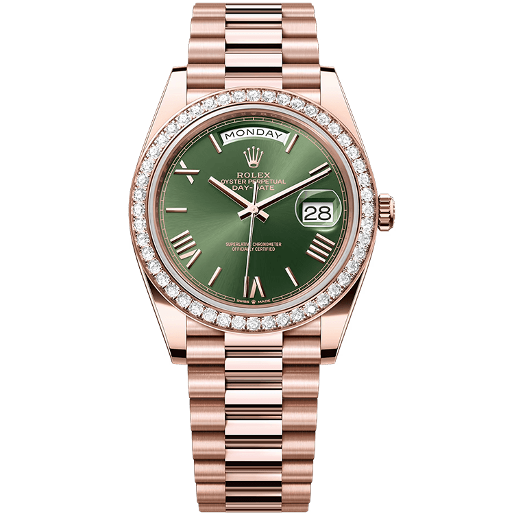 Rolex Day-Date Green Rose Gold 40mm