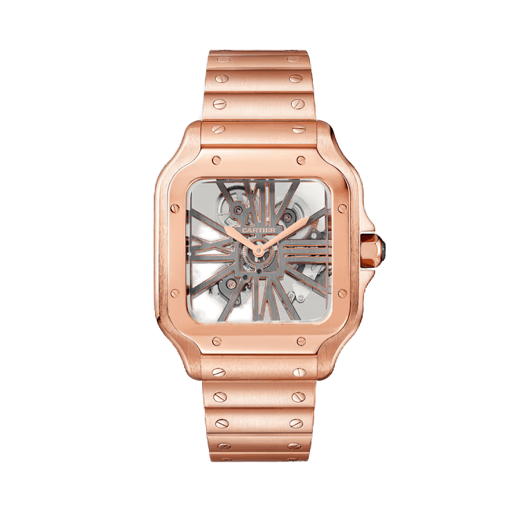 Cartier Santos Skeleton Skeleton Rose Gold 39.7mm