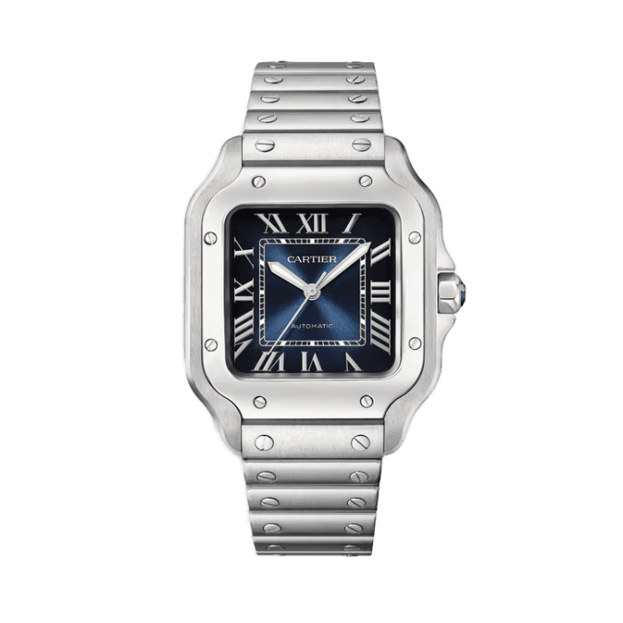 Cartier Santos De Cartier Blue Steel 35.1mm