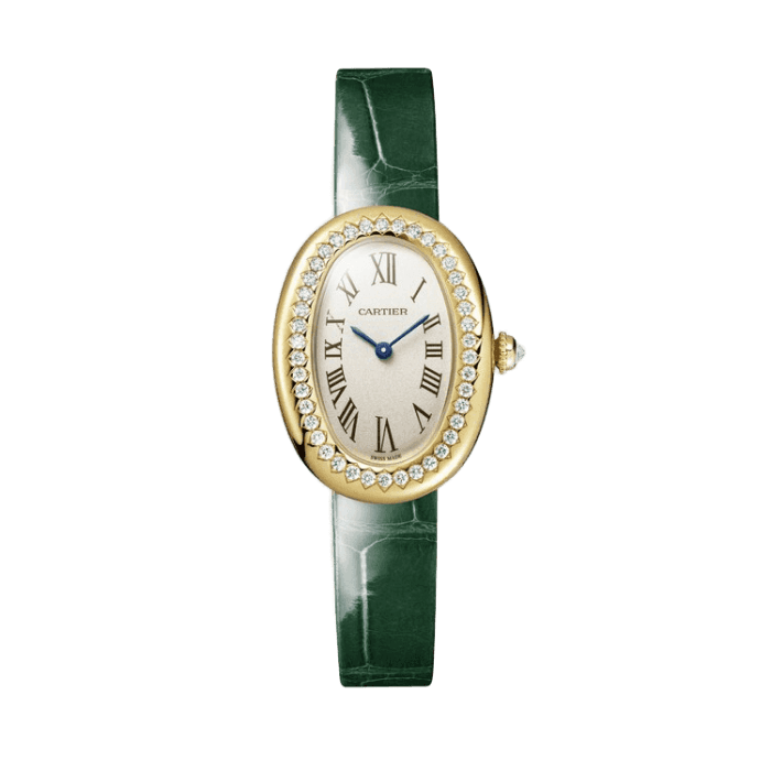 Cartier Baignoire Silver Leather 23.09mm