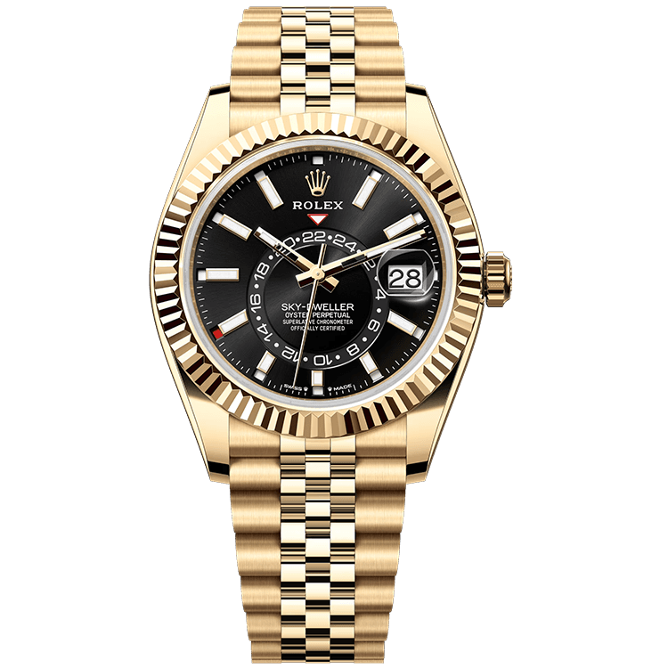 Rolex Sky-Dweller Black Yellow Gold 42mm