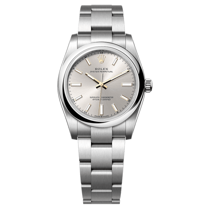 Rolex Oyster Perpetual Silver Steel 34mm