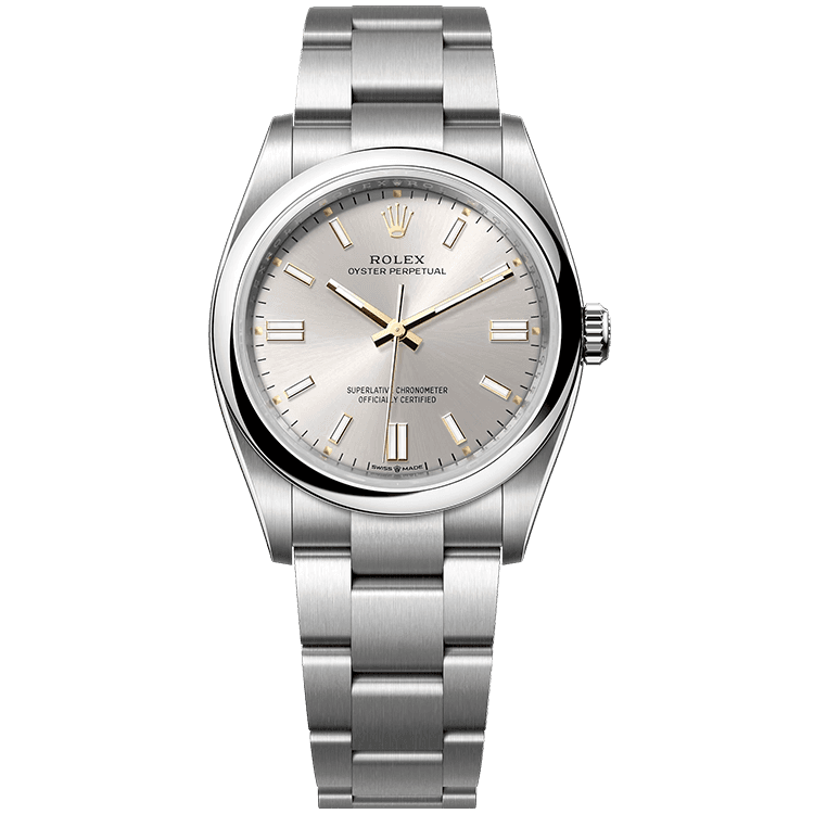 Rolex Oyster Perpetual Silver Steel 36mm