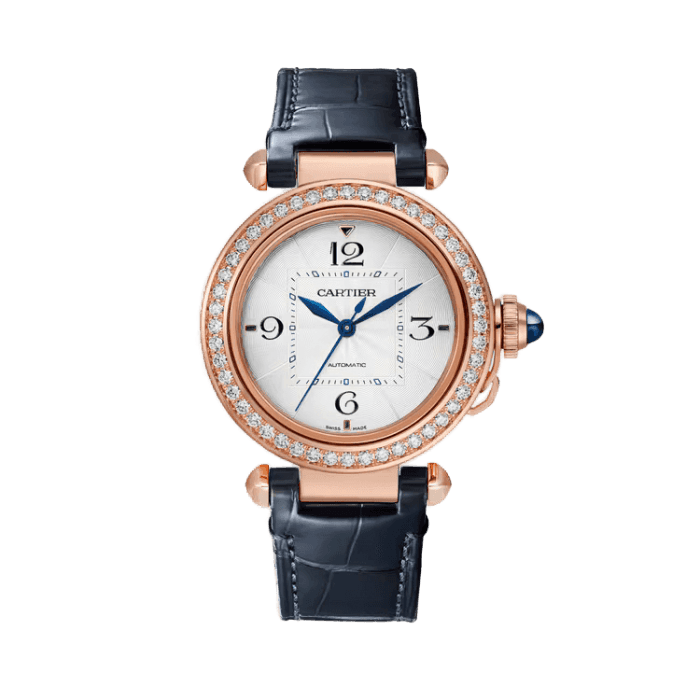 Cartier Pasha Silver Leather 35mm