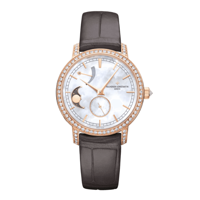 Vacheron Constantin Traditionnelle Moon Phase Mother of Pearl Alligator Leather 36mm