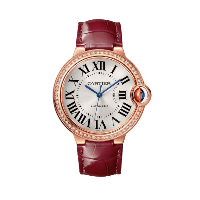 Cartier Ballon Bleu Medium Silver Leather 36mm