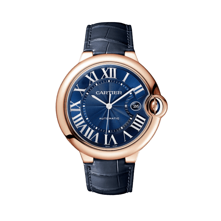 Cartier Ballon Bleu Large Blue Leather 42mm
