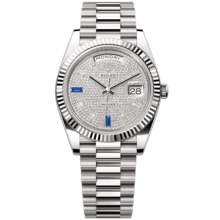 Rolex Day-Date Diamond Pave White Gold 40mm