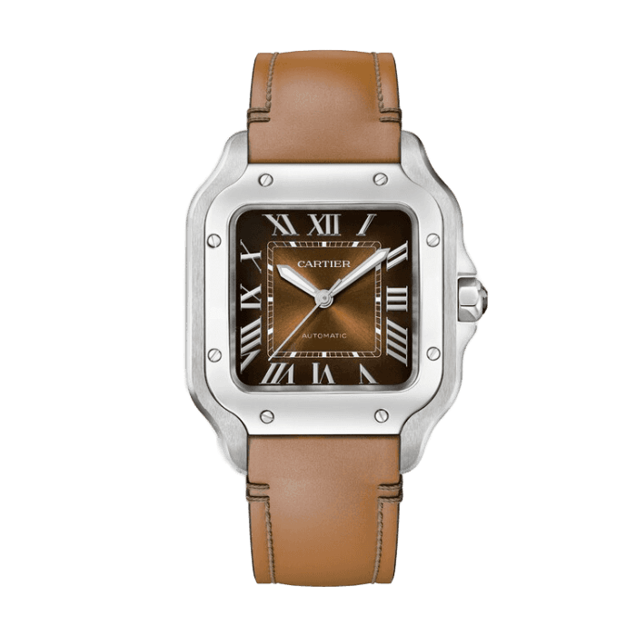 Cartier Montre Santos Chocolate Leather 35.1mm