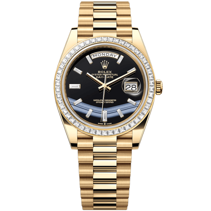 Rolex Day-Date Black Yellow Gold 40mm