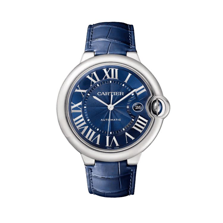 Cartier Ballon Bleu Large Blue Leather 42mm