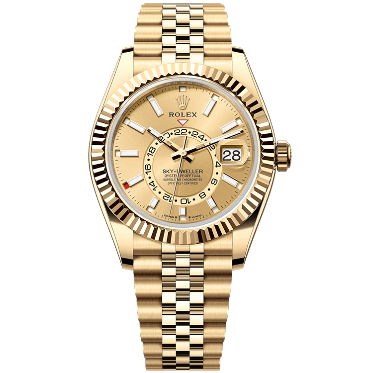 Rolex Sky-Dweller Champagne Yellow Gold 42mm